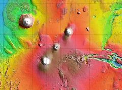 Arsia Mons Clouds Volcano Water Ice Image