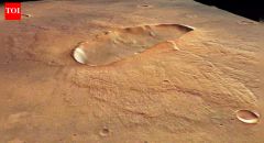 Crater Butterfly Impact Material Water Mars