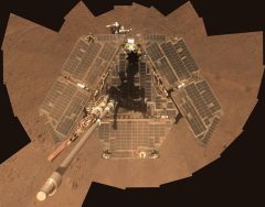 Opportunity Eagle Crater Mars Rover Surface Midst