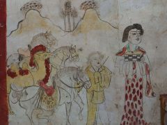 Tang Dynasty Murals Central Asia Tomb Man Century
