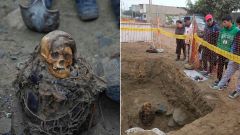 Utility Workers Inca Empire Remains Associated Press Mummy Year
